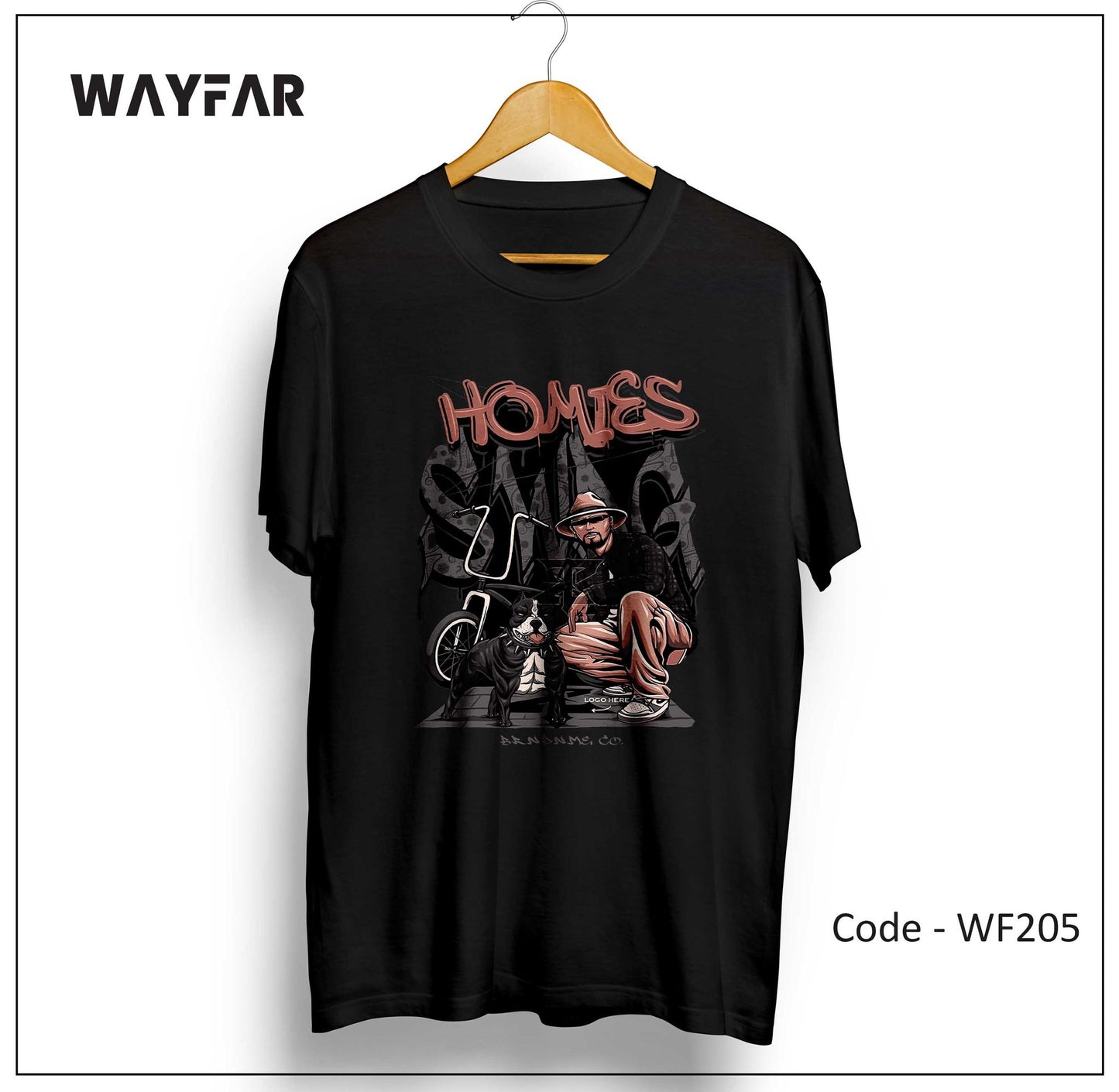 Full Color Streetwear Front Print Unisex Tee | WF205