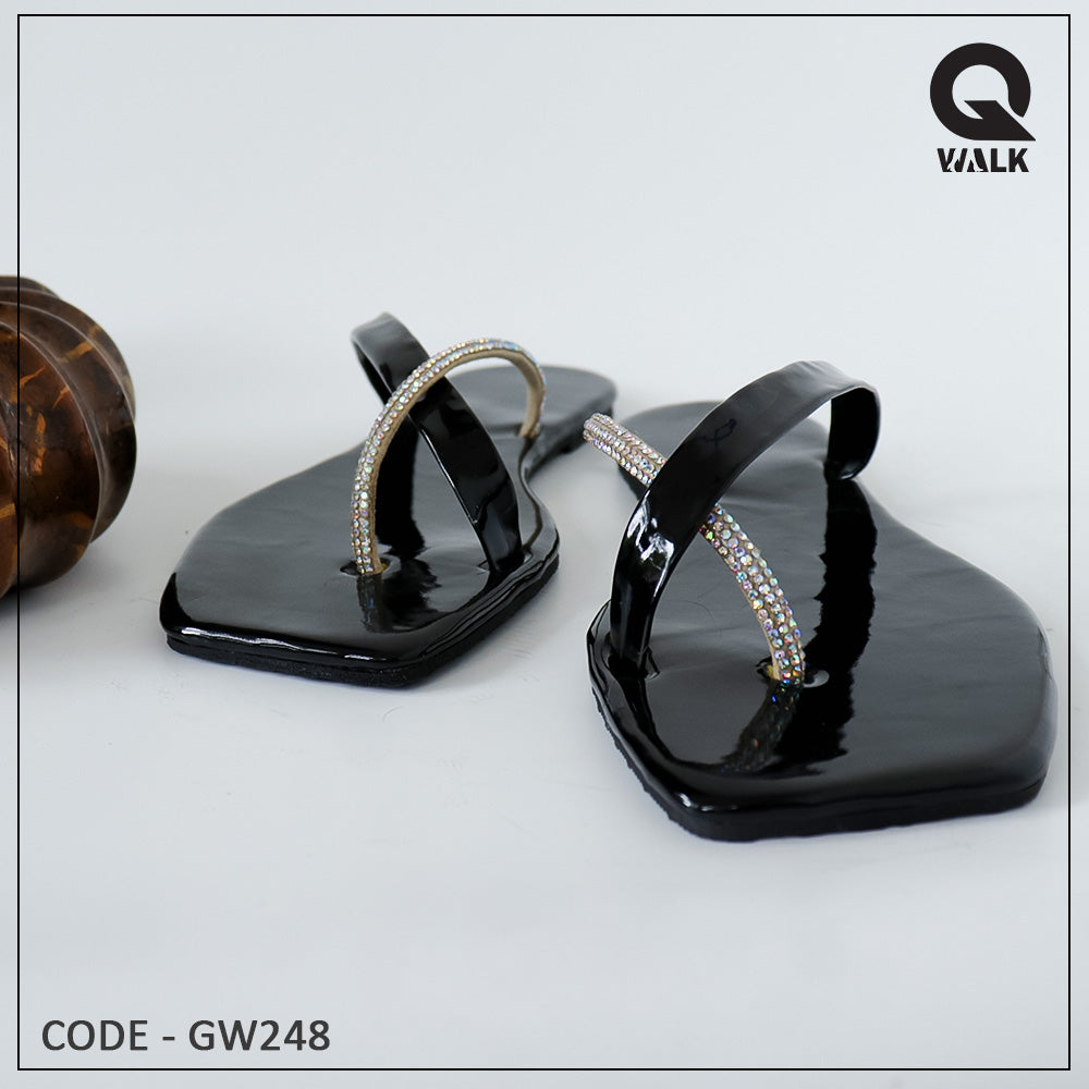 Red, Black, Green Color Flat Slipper - GW247