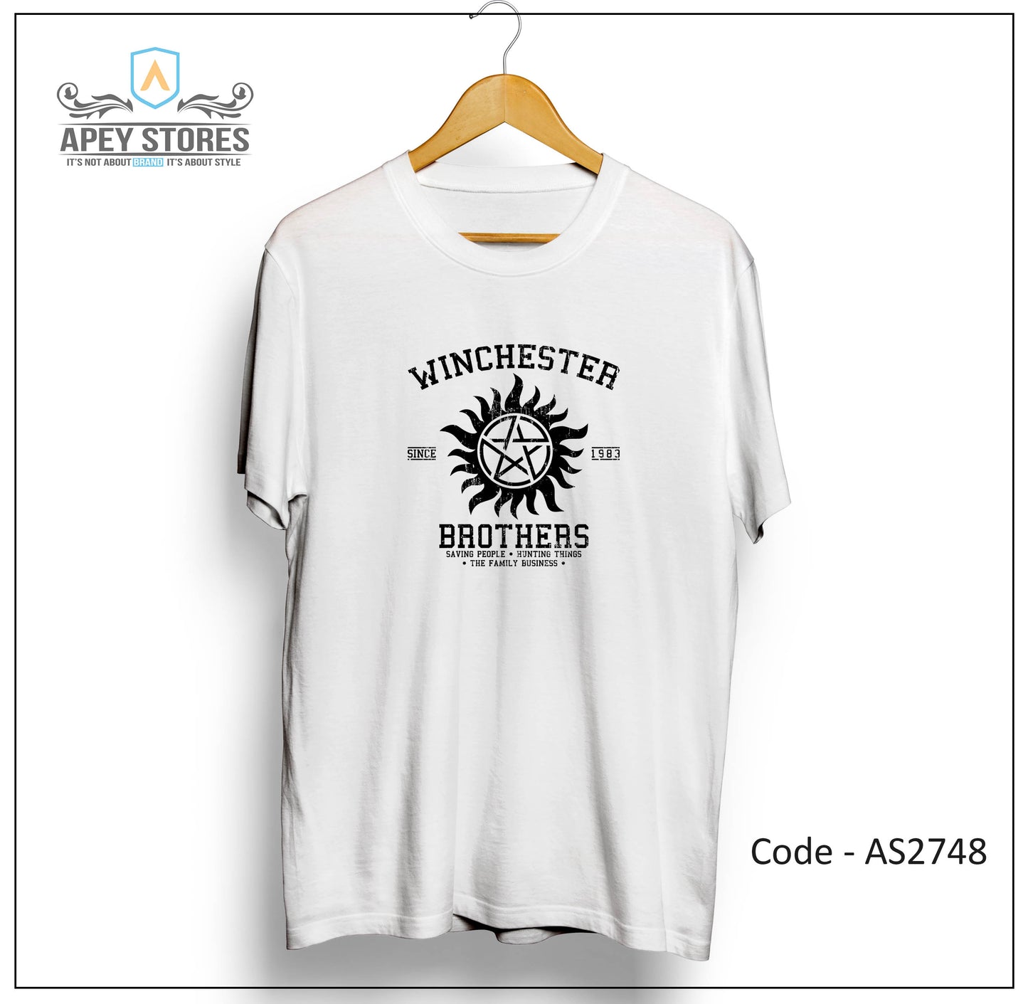 Supernatural TV Show Front Print Unisex Tee | AS2700