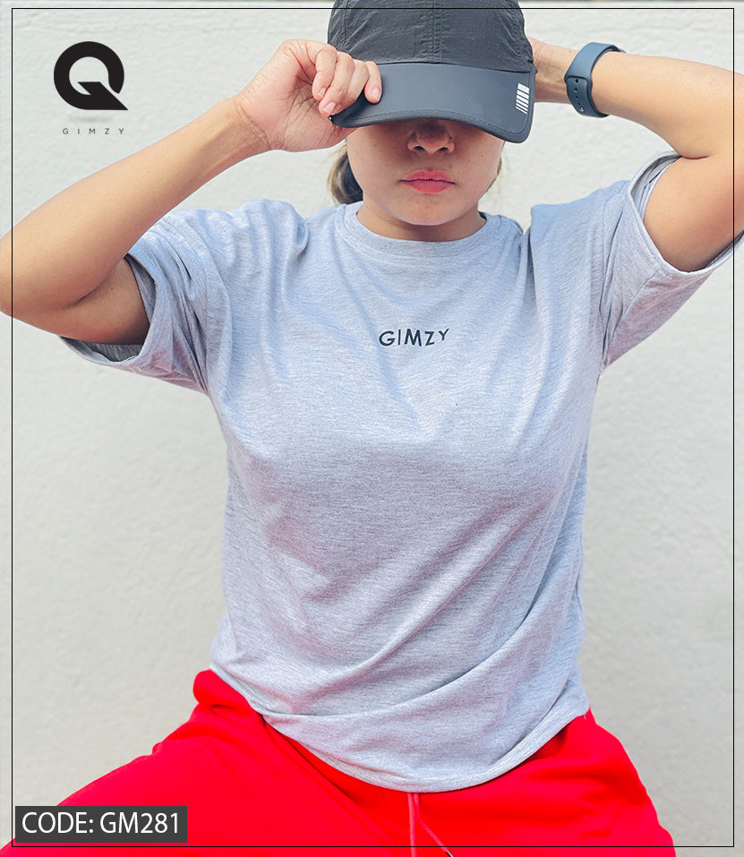 Grey Marl Color Scooby Doo Print Drop Shoulder Tee | GM281