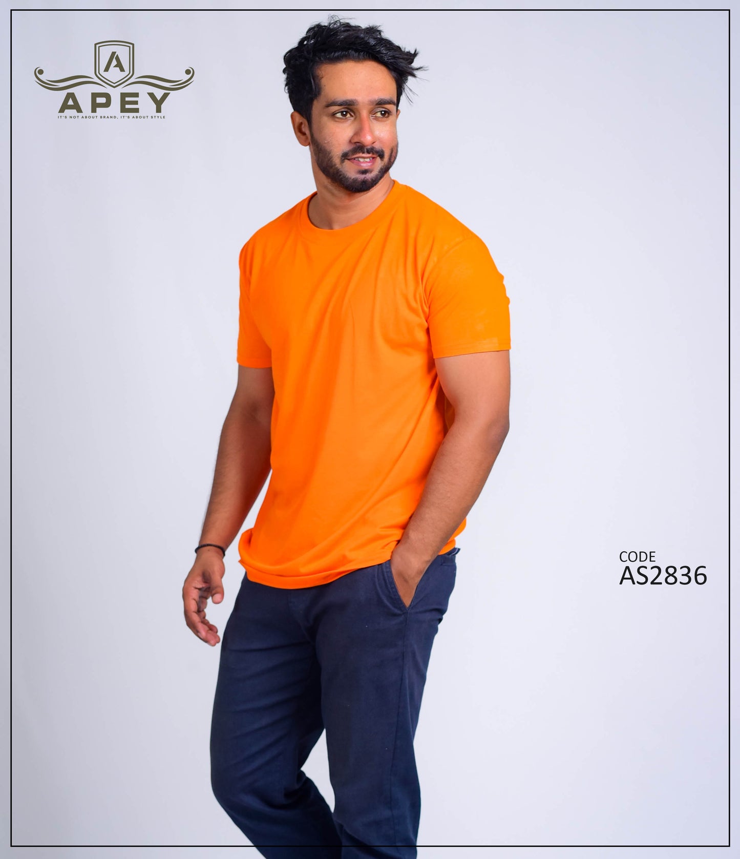 Orange Color Unisex Tee | AS2836