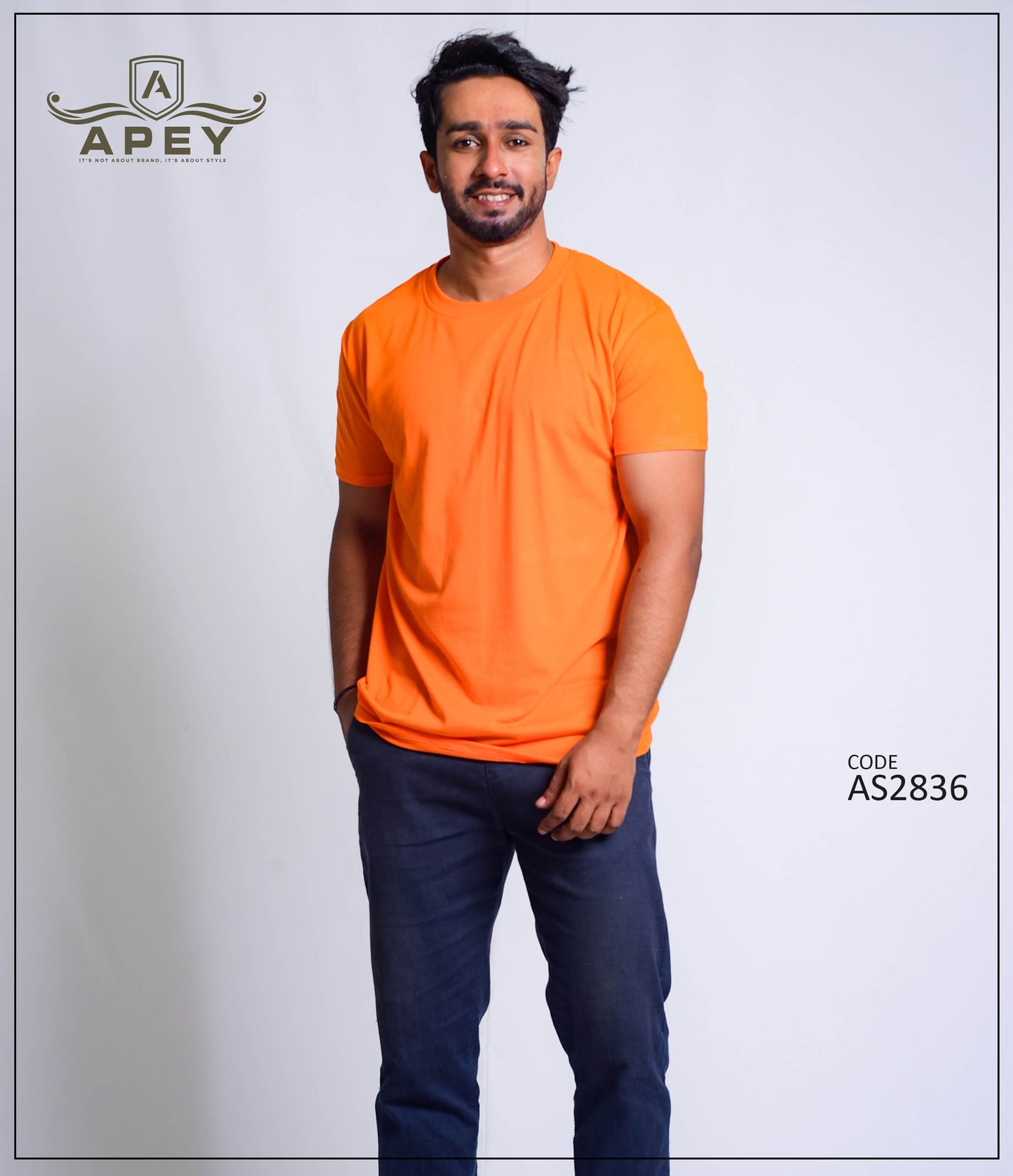 Orange Color Unisex Tee | AS2836