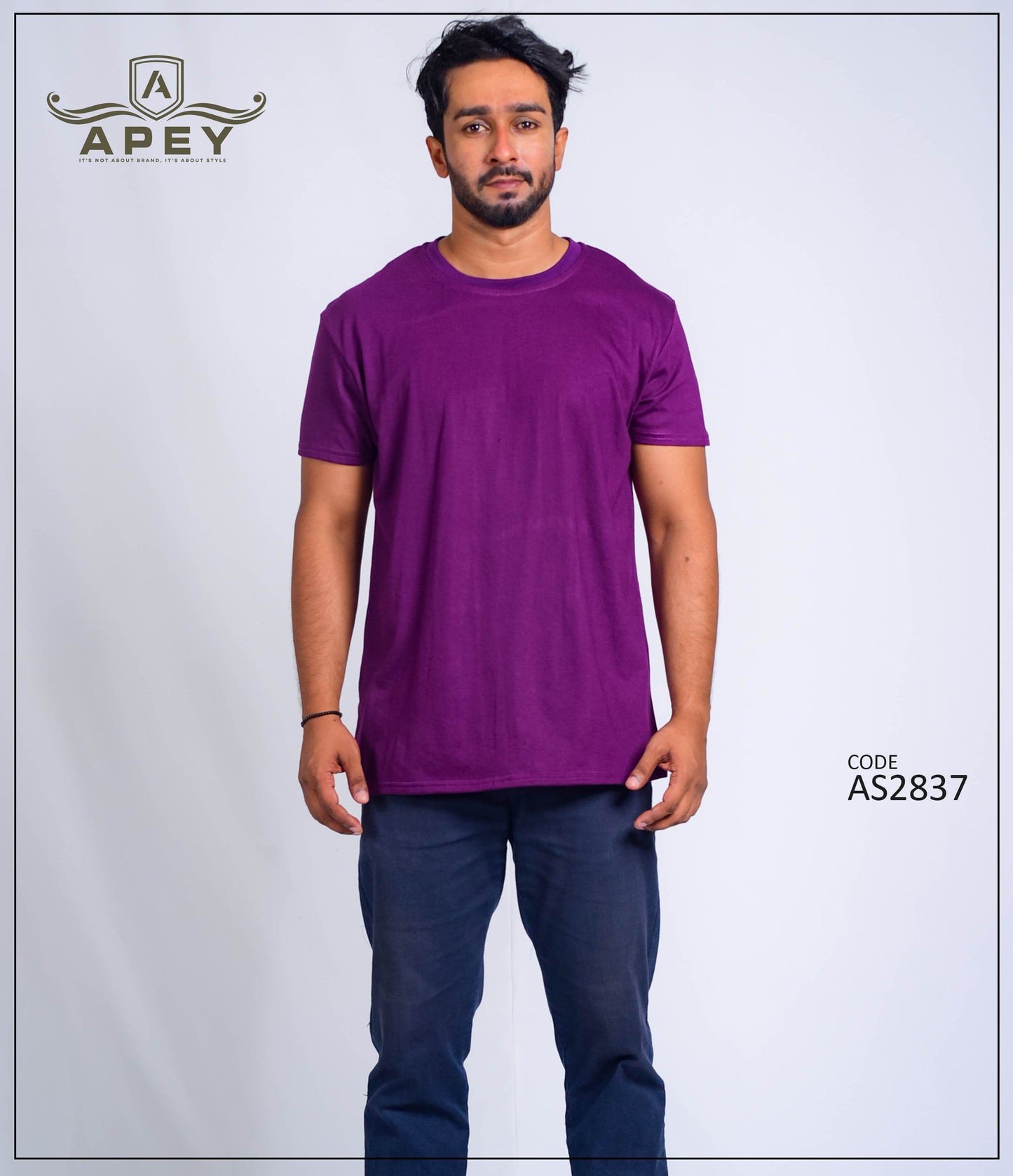 Purple Color Unisex Tee | AS2837