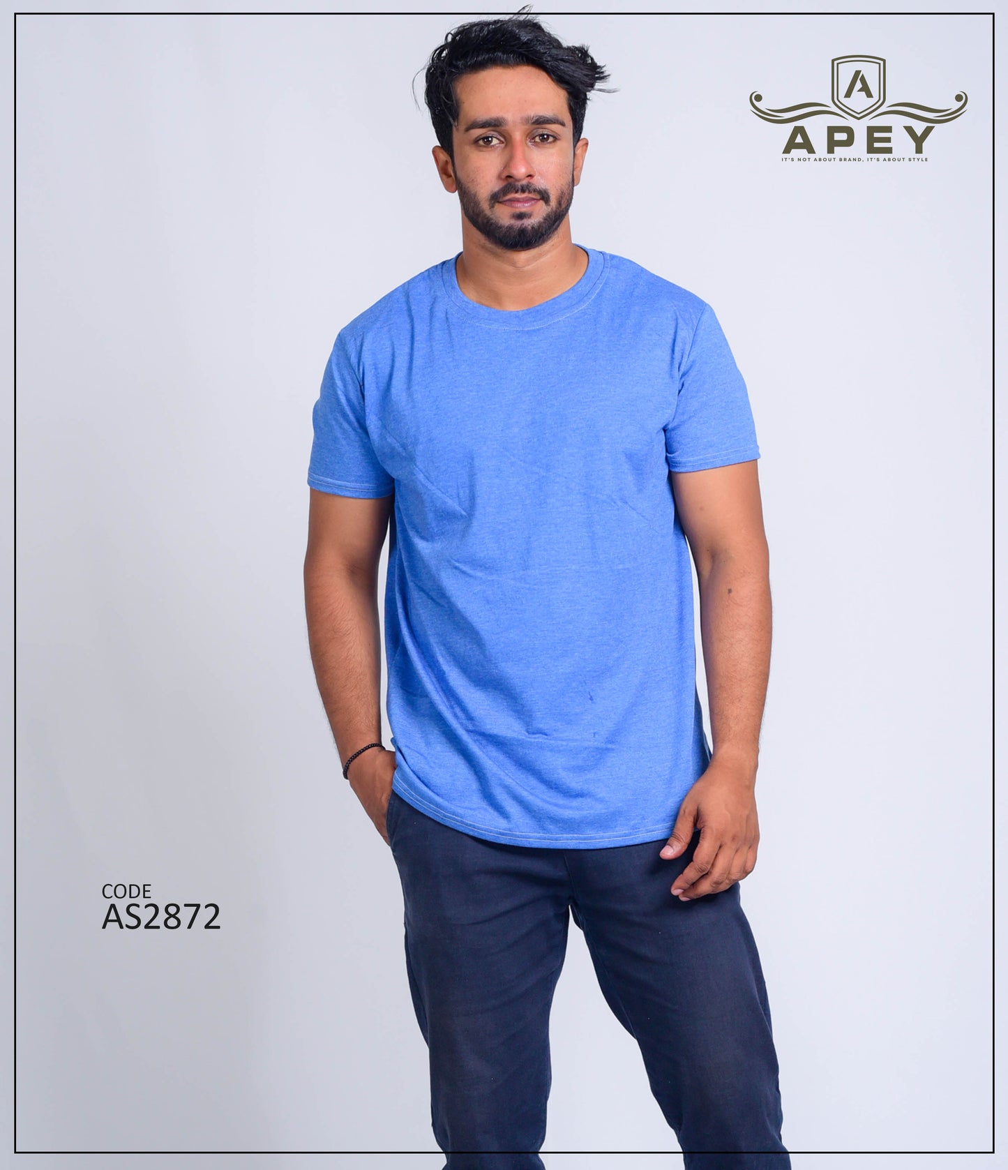 Marl Light Purple Color Unisex Tee | AS2872