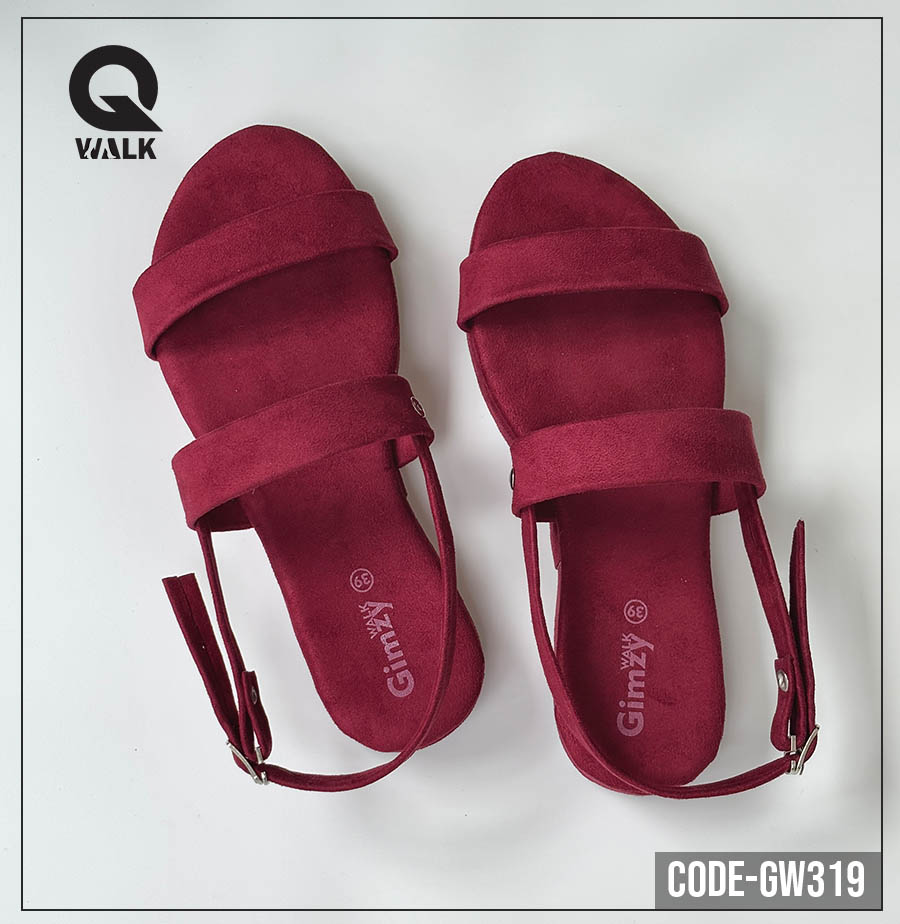 Maroon Color Velvet Flatfoam with Straps | GW319