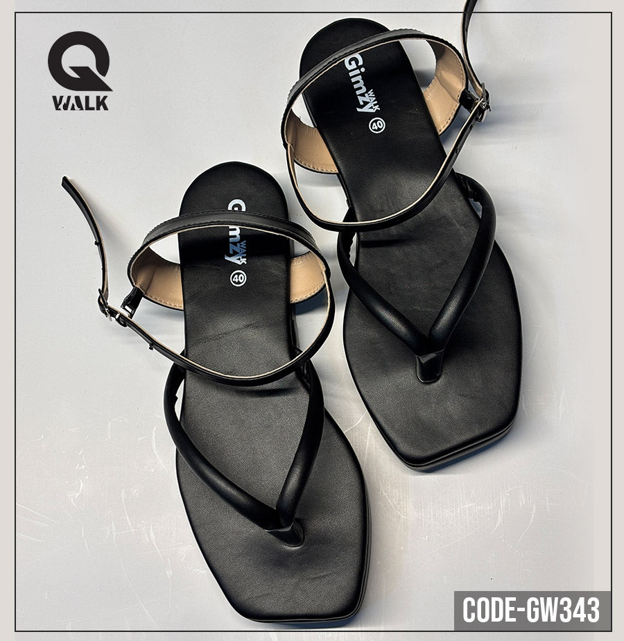 Black Color Flatfoam with Black Straps | GW343