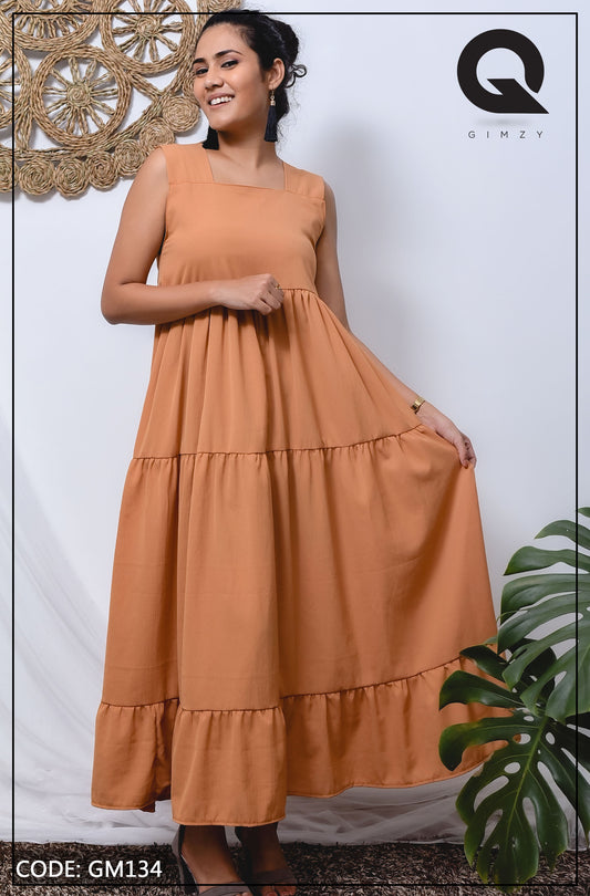 Mustad Color Tiered Maxi Dress | GM134