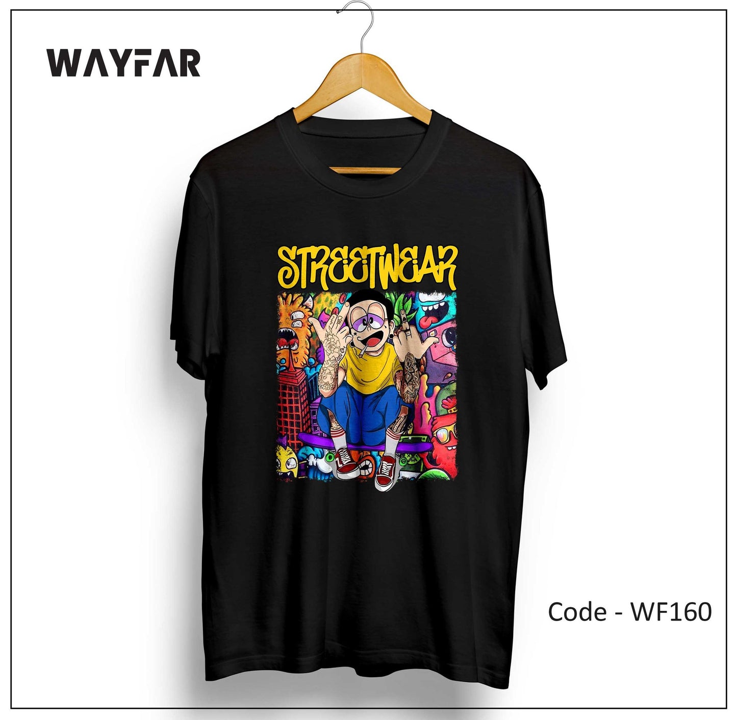 Full Color Streetwear Front Print Unisex Tee | WF160