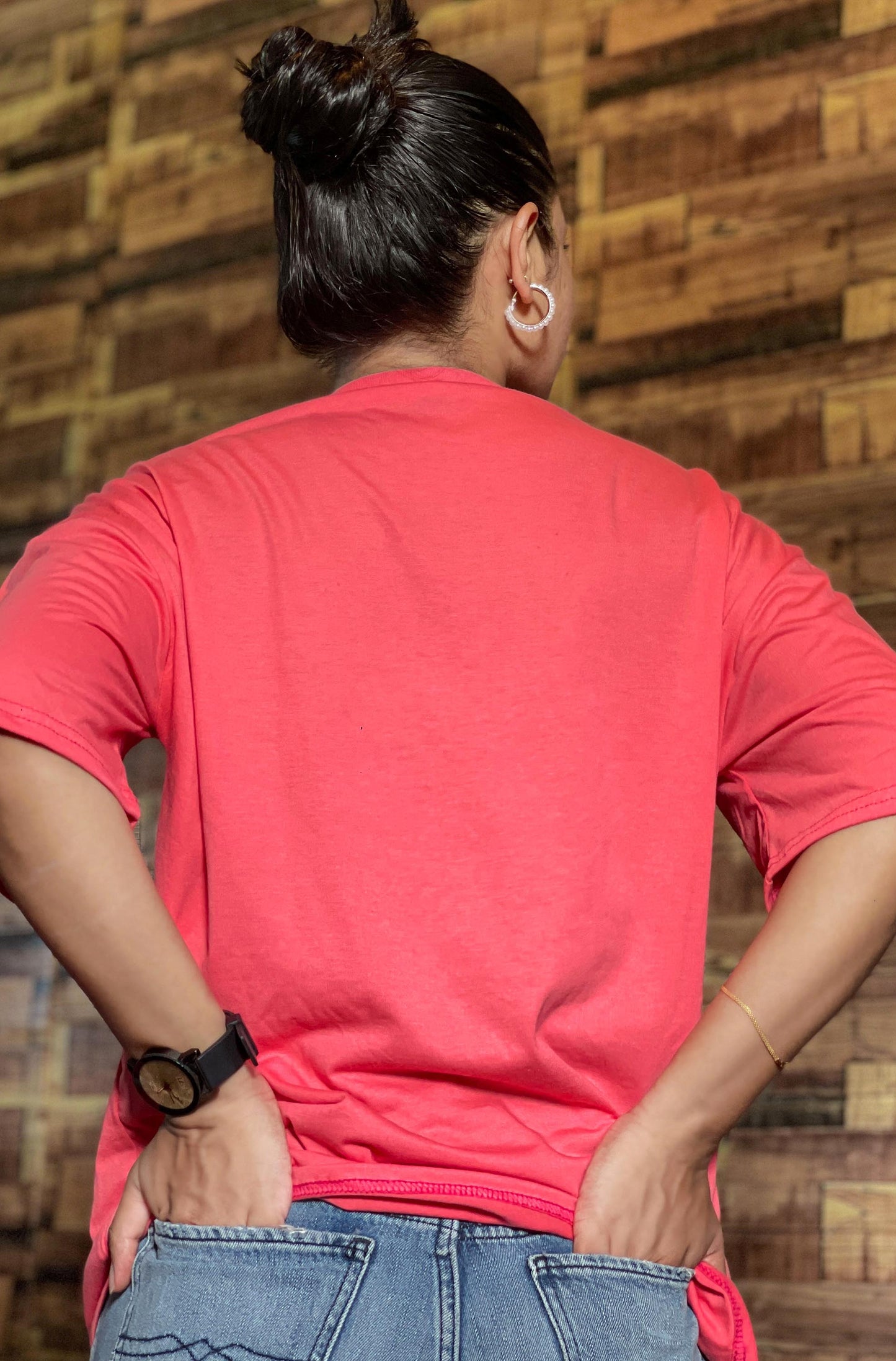 Drop Shoulder Oversized Watermelon Color T Shirt | GM185