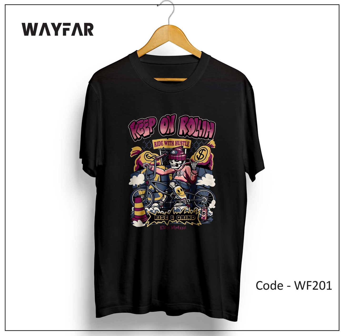 Full Color Streetwear Front Print Unisex Tee | WF201