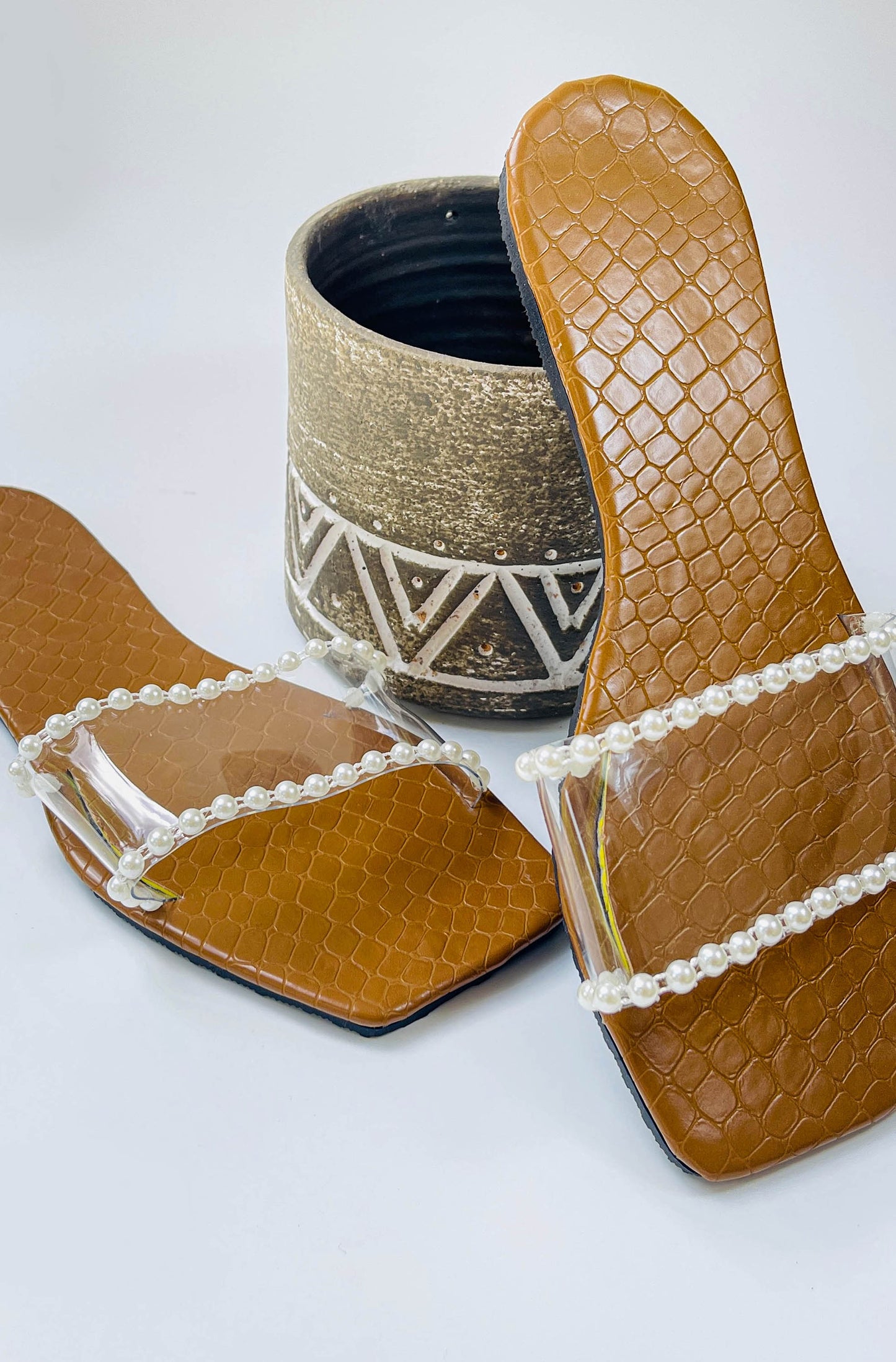 Copper Color Transparent Top Open Toe  - GW207