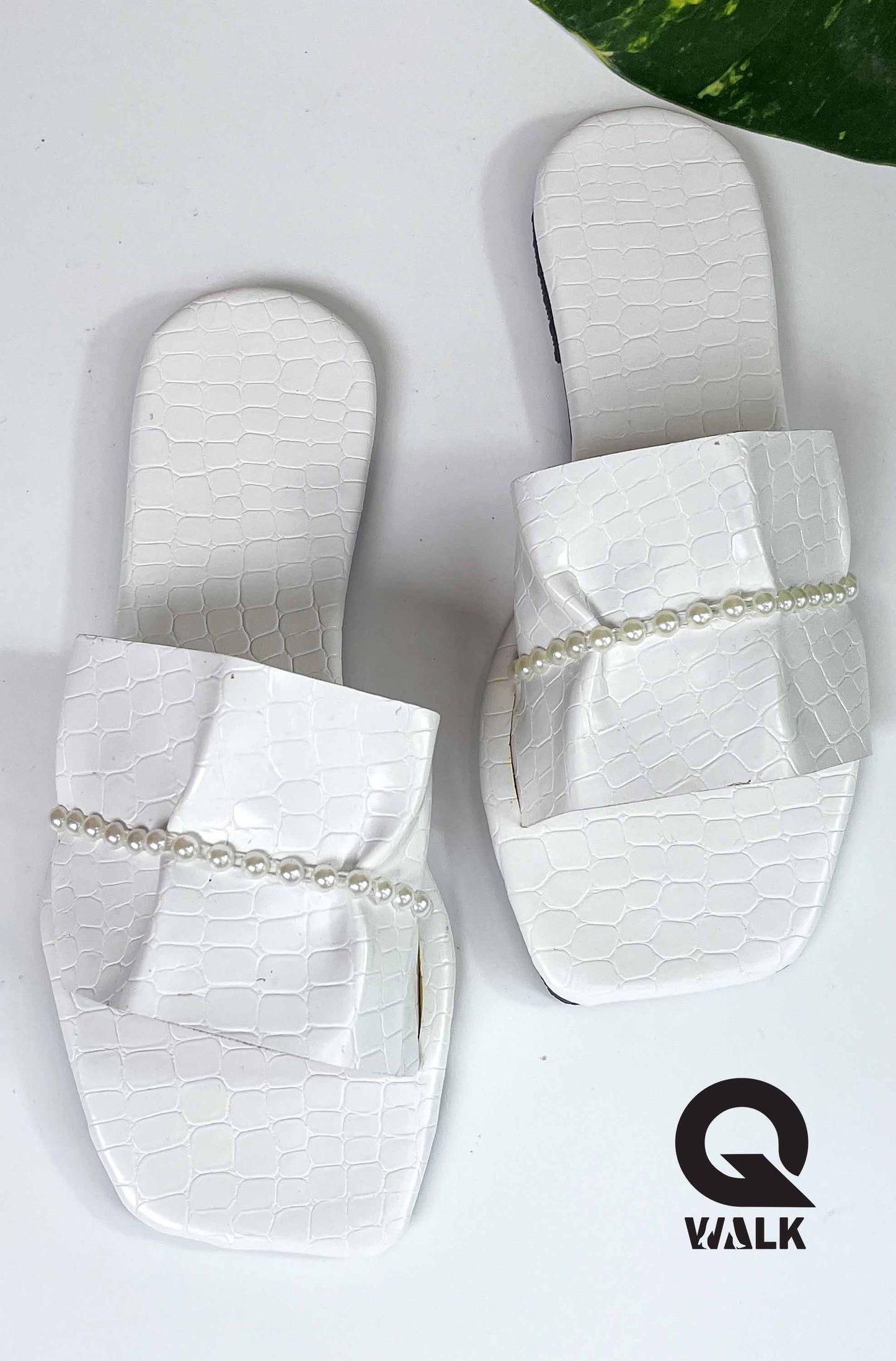 White Color Ruched Top Open Toe - GW216