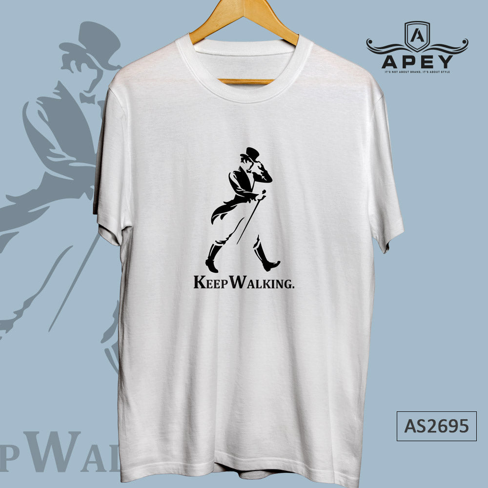 Keep Walking Front Print Unisex Tee | AS2694