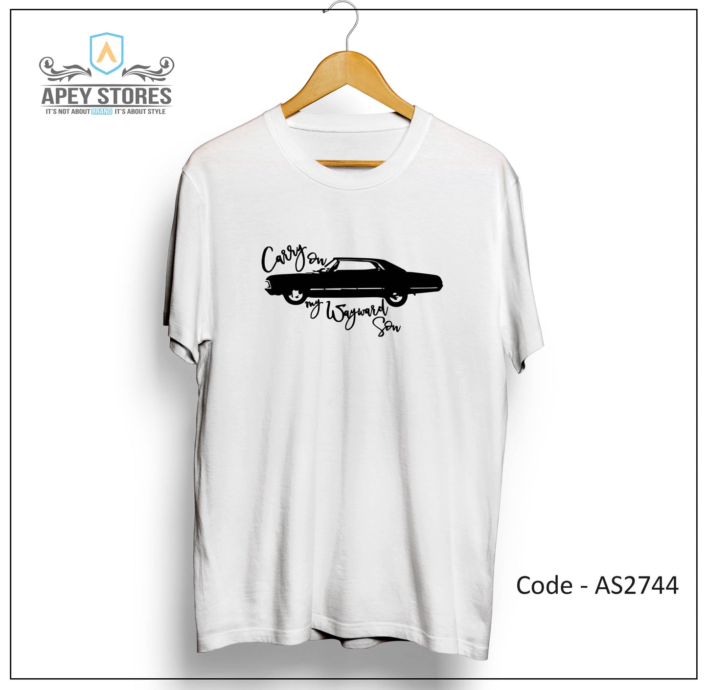 Supernatural Car Front Print Unisex Tee | AS2696
