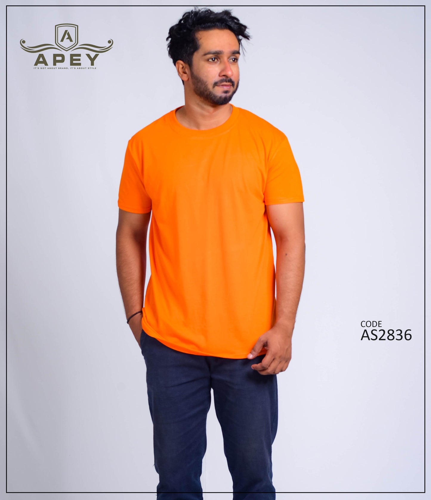 Orange Color Unisex Tee | AS2836
