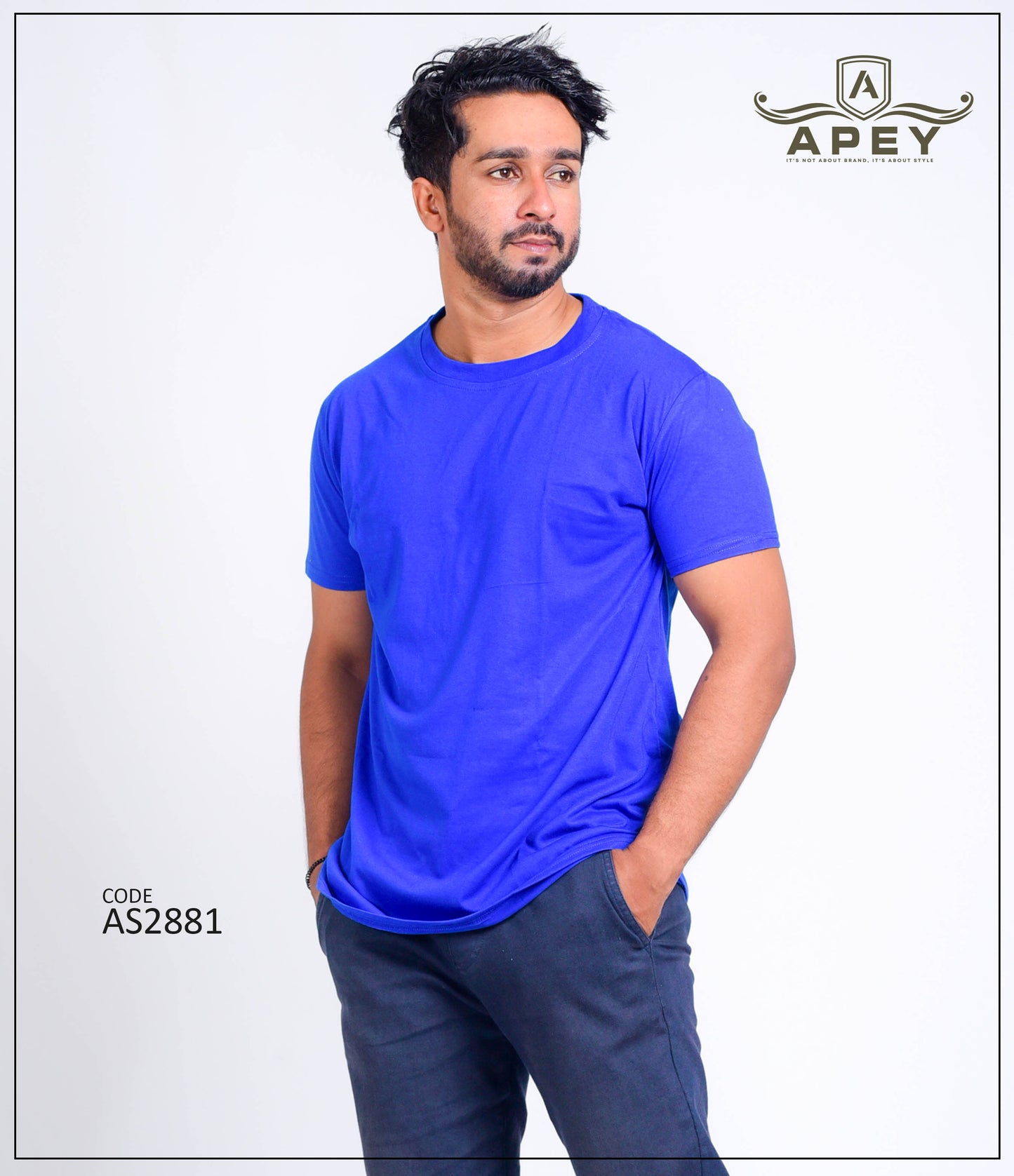 Royal Blue Color Unisex Tee | AS2881