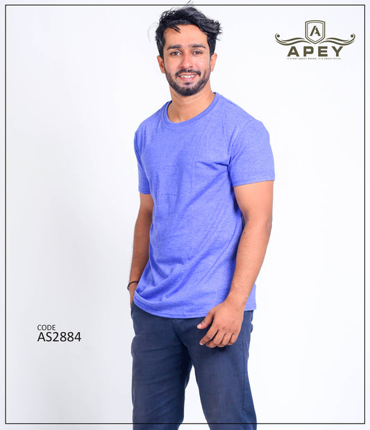 Marl Light Purple Color Unisex Tee | AS2884