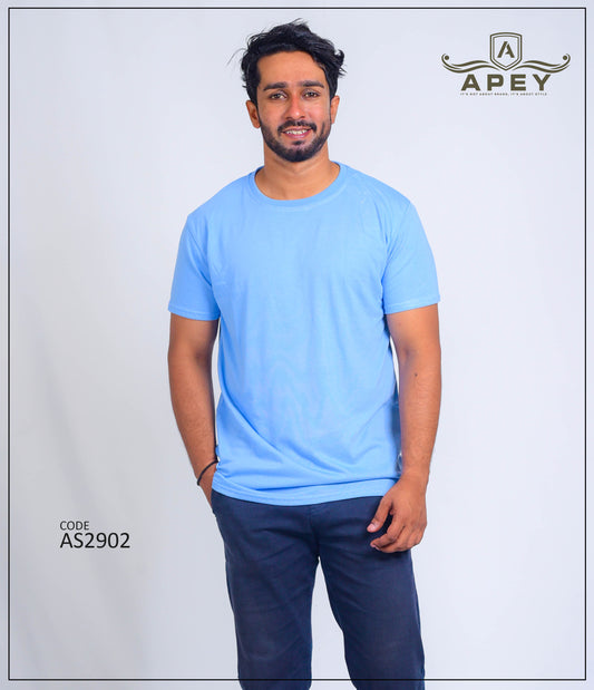 Light Blue Color Unisex Tee | AS2902