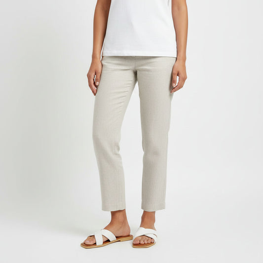 Brown Color Flat Slipper with White Cross Strap| GW302