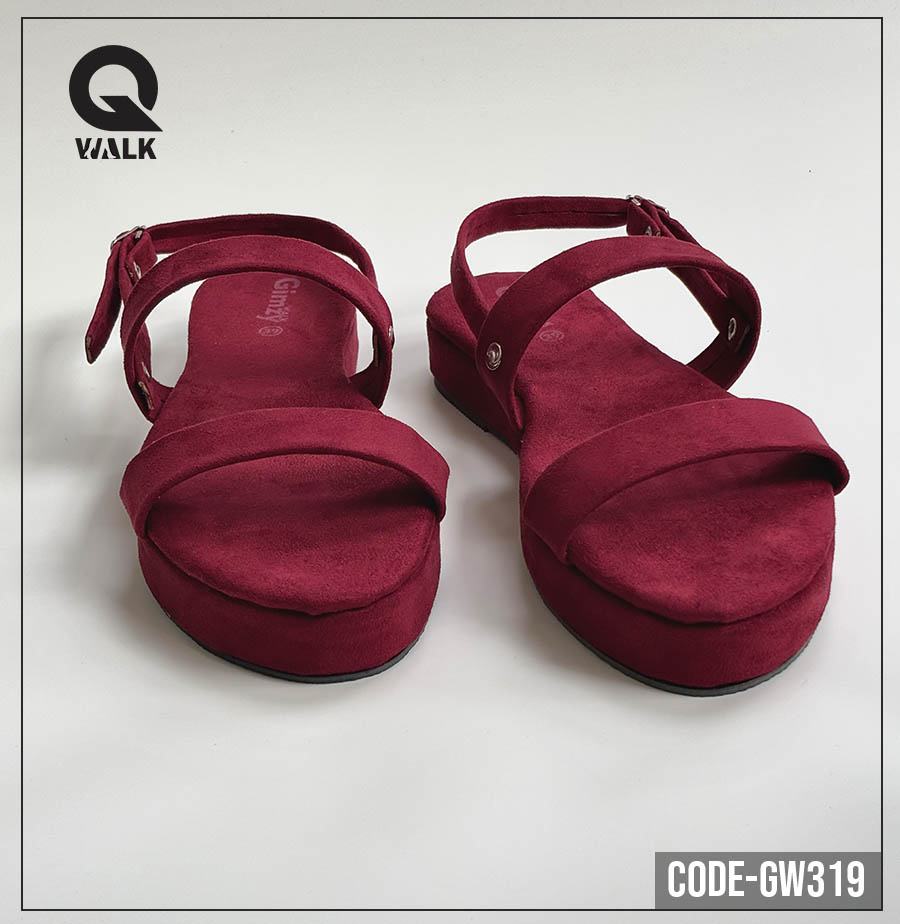 Maroon Color Velvet Flatfoam with Straps | GW319