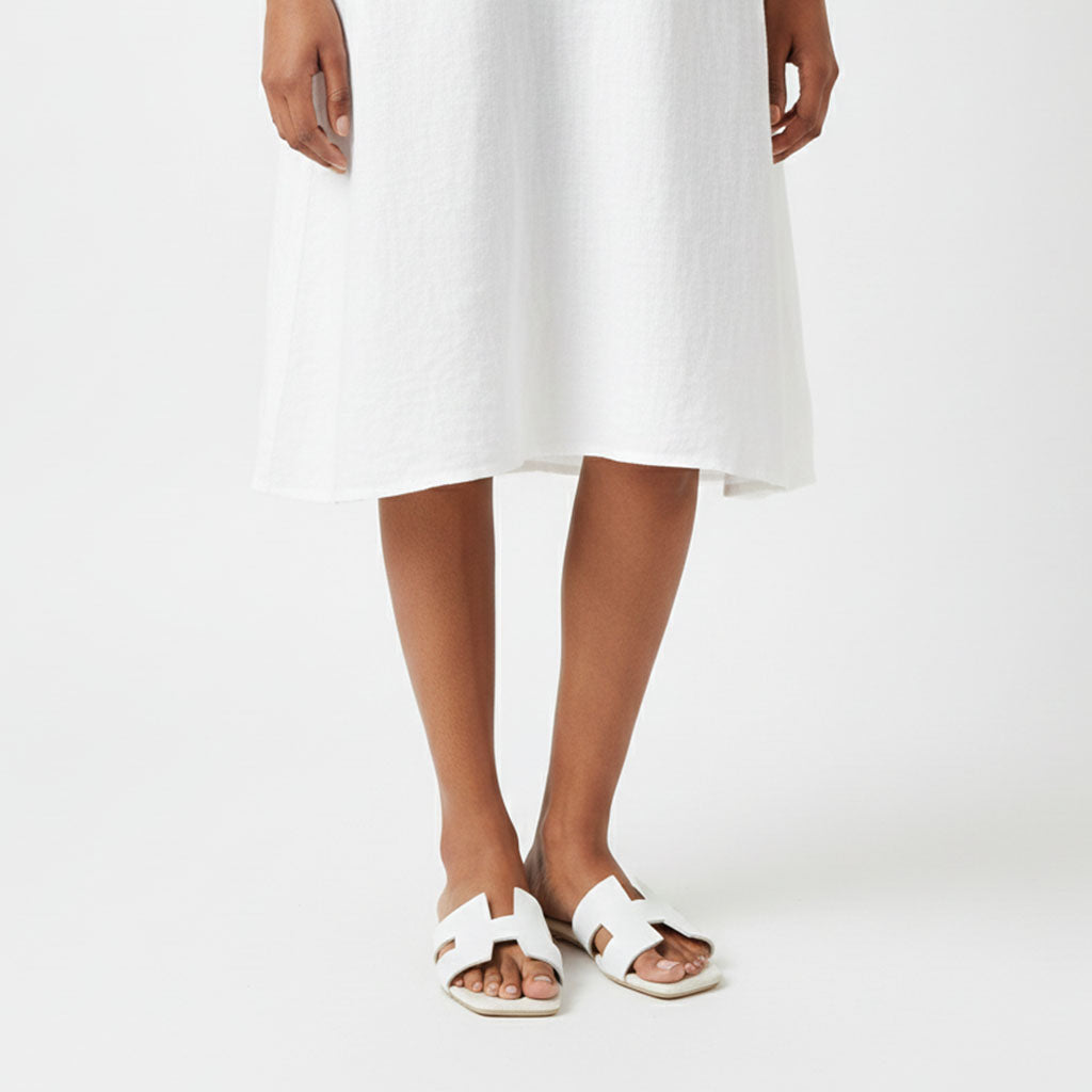 White Color Slipper with H Cut Front | GW321