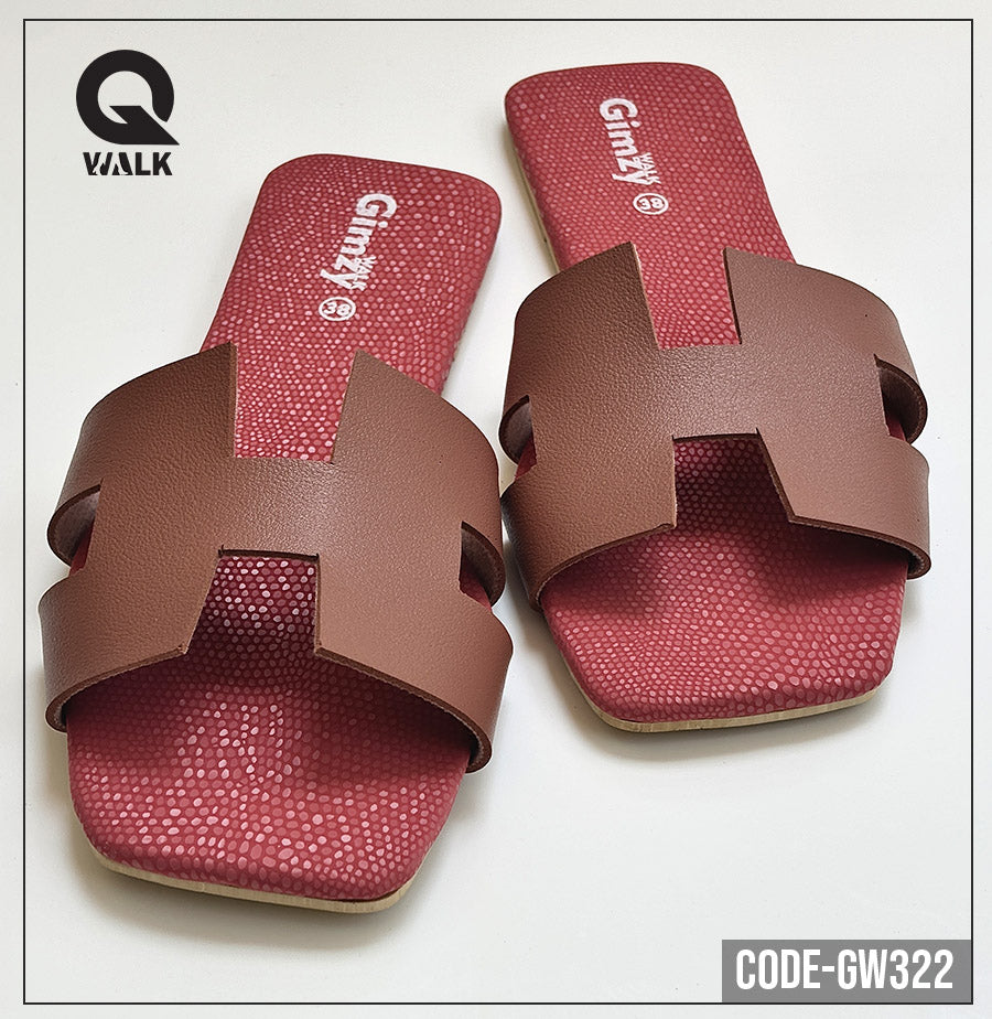 Pink Color Slipper with H Cut Front | GW322