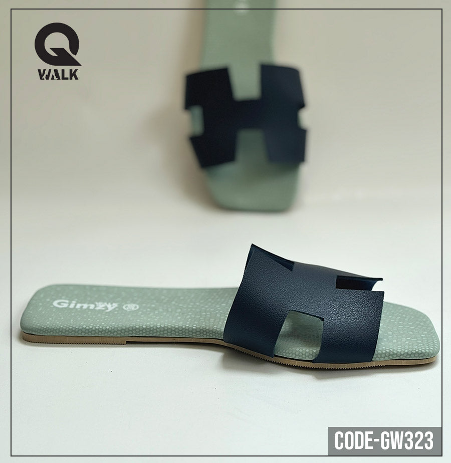 Light Blue Color Slipper with H Cut Front | GW323