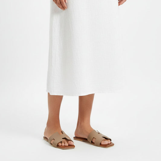 Brown Color Slipper with H Cut Front | GW324