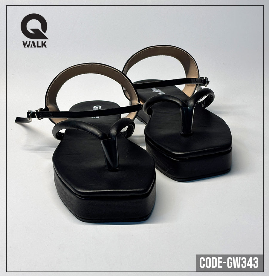 Black Color Flatfoam with Black Straps | GW343