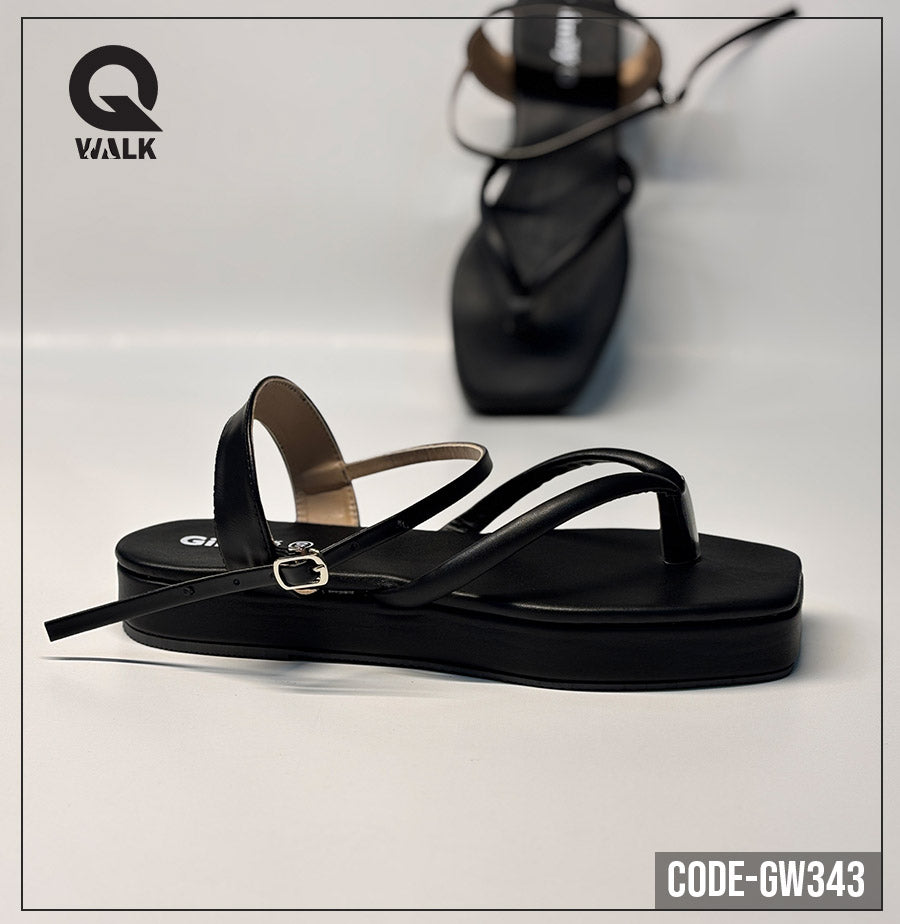 Black Color Flatfoam with Black Straps | GW343