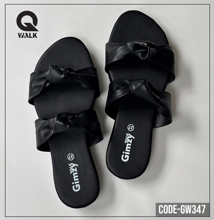 Black Color Round Flatfoam with Black Color Knot Straps | GW347