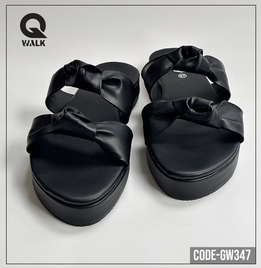 Black Color Round Flatfoam with Black Color Knot Straps | GW347