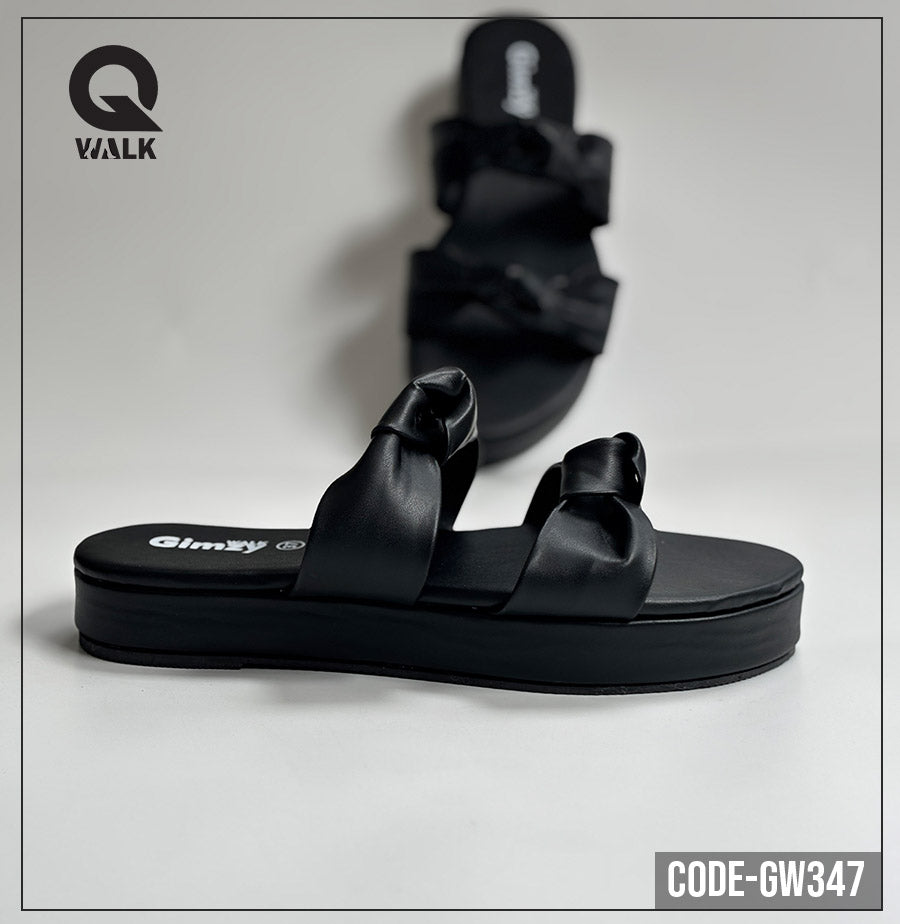 Black Color Round Flatfoam with Black Color Knot Straps | GW347