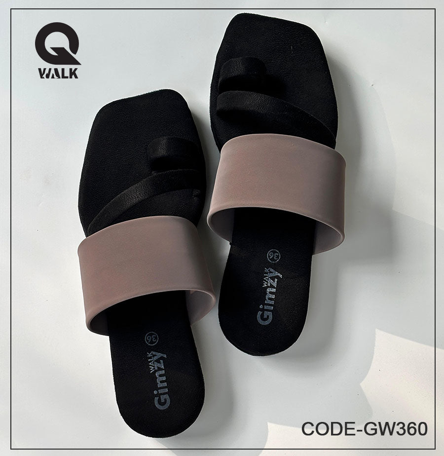 Black Color Flatfoam with Grey Color Strap| GW360