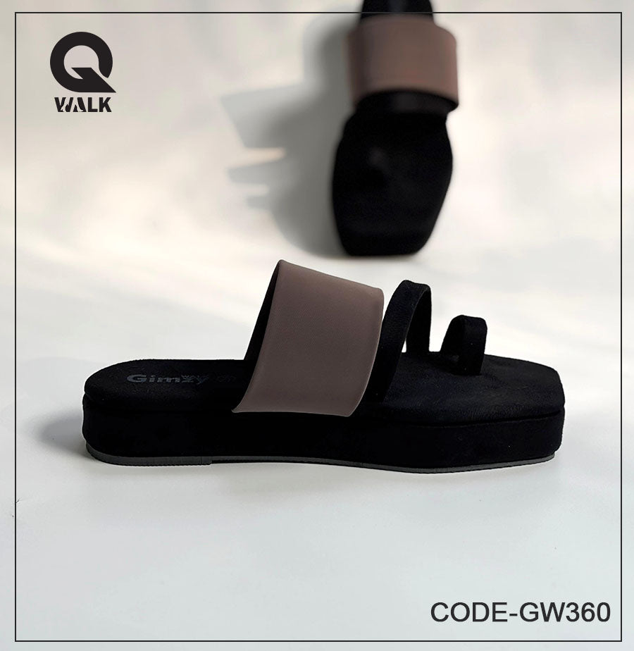 Black Color Flatfoam with Grey Color Strap| GW360