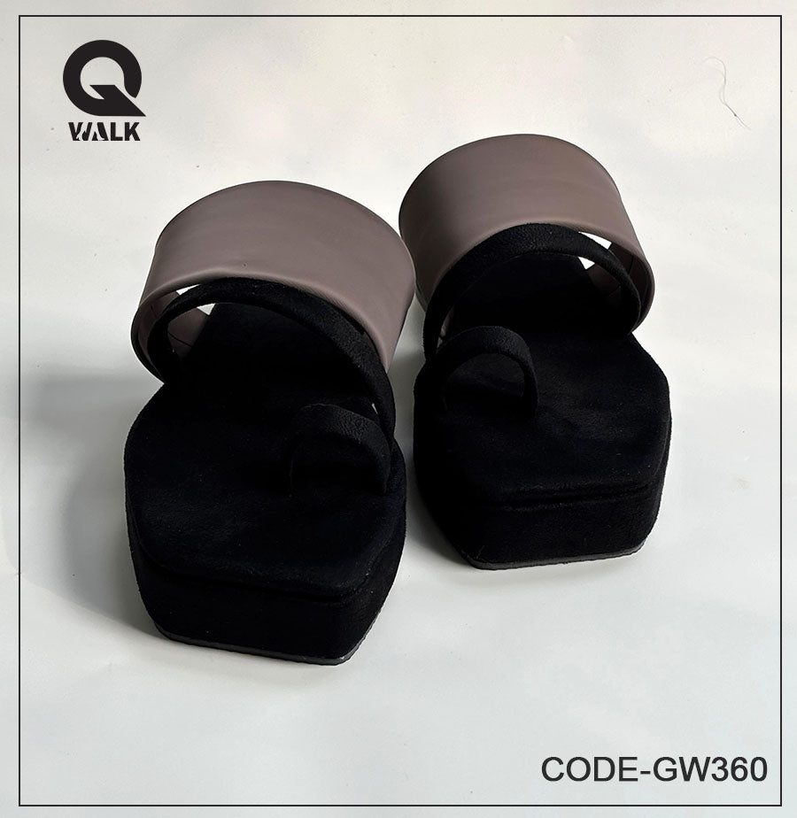 Black Color Flatfoam with Grey Color Strap| GW360