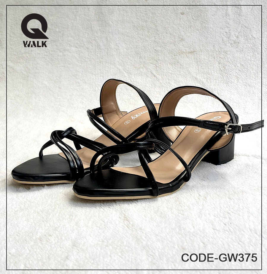 Black Color 2 Inch heel with Straps | GW375