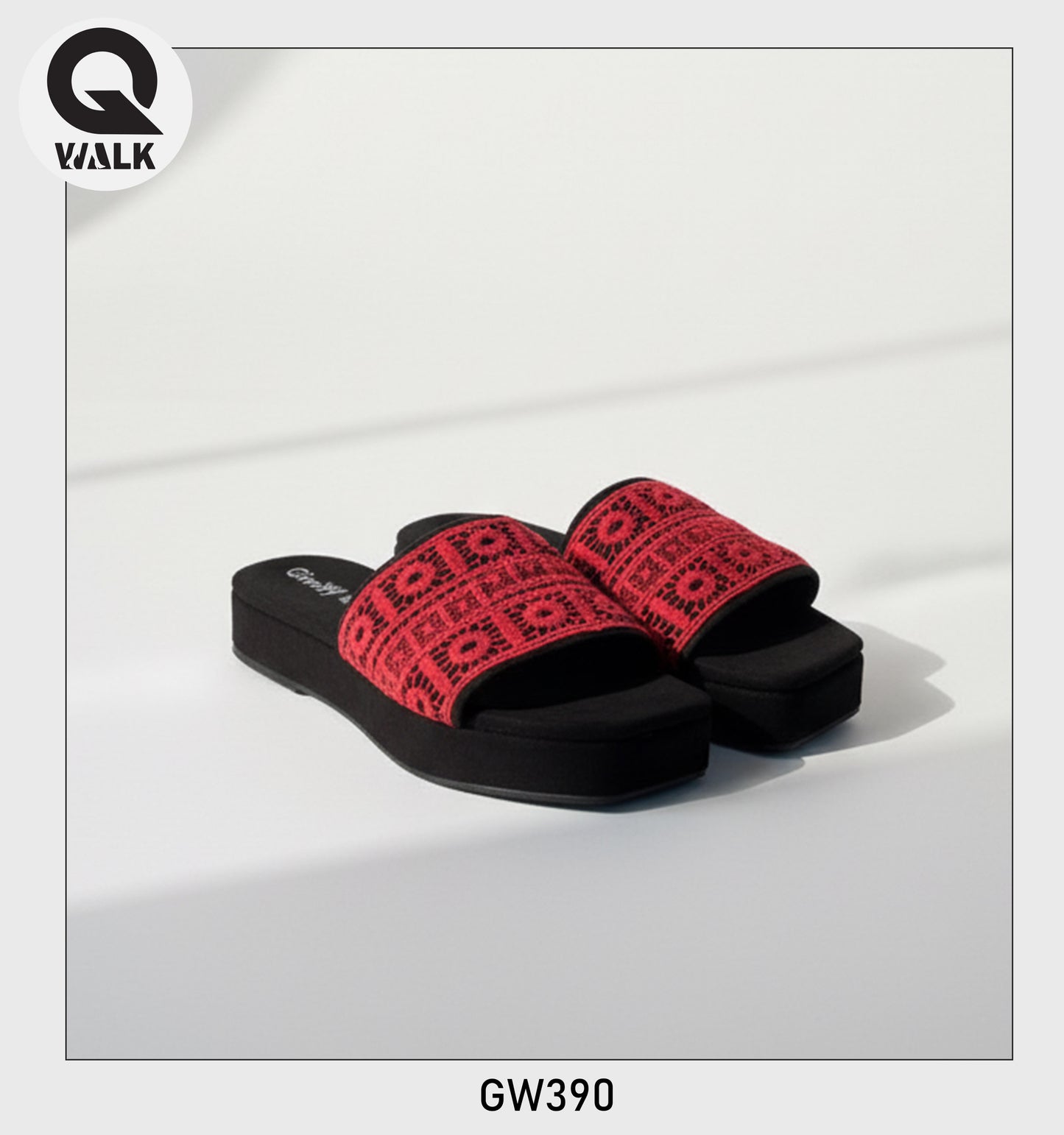 Black Color Velvet with Maroon Color Lace Flatfoam | GW390