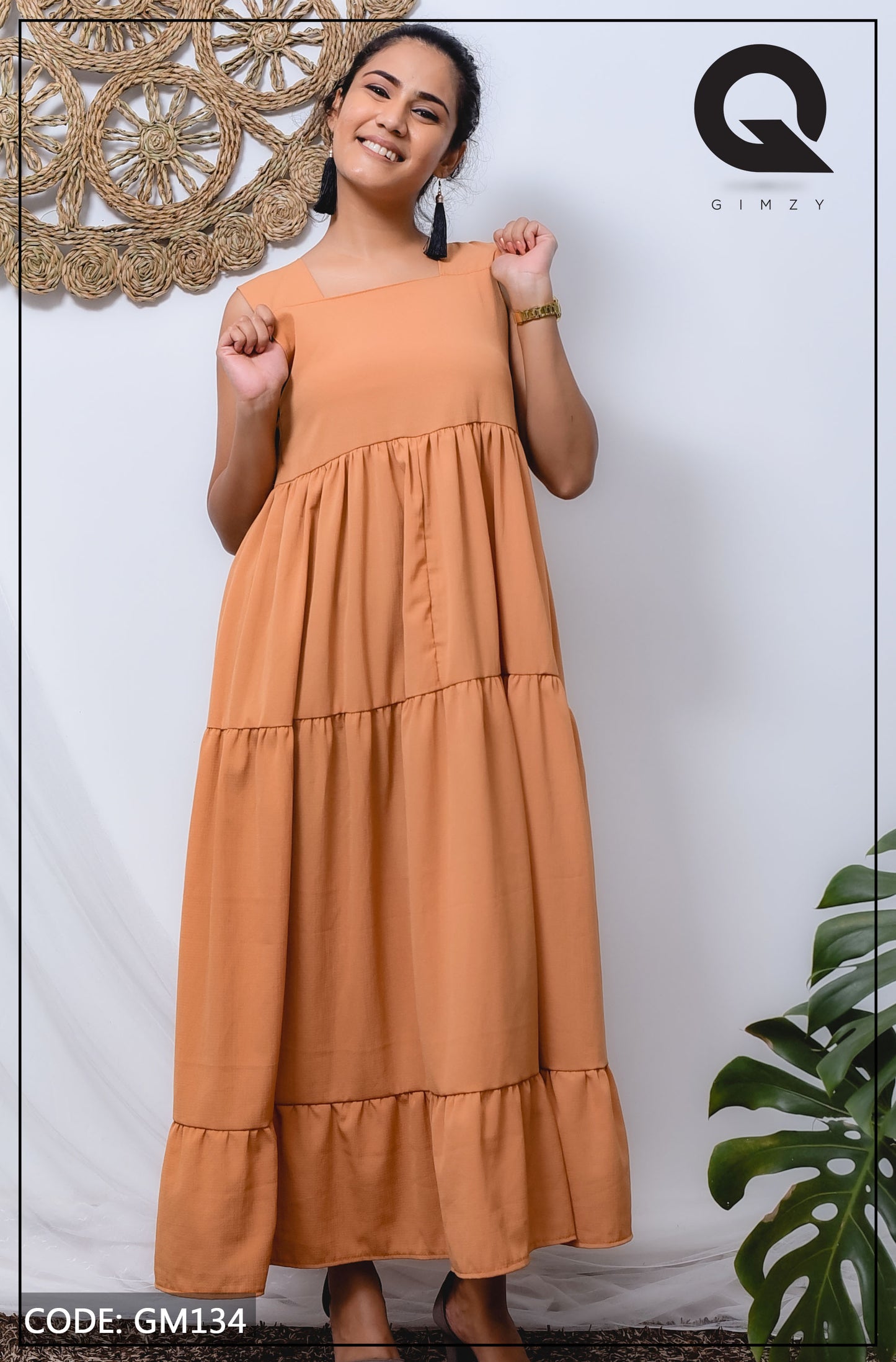 Mustad Color Tiered Maxi Dress | GM134